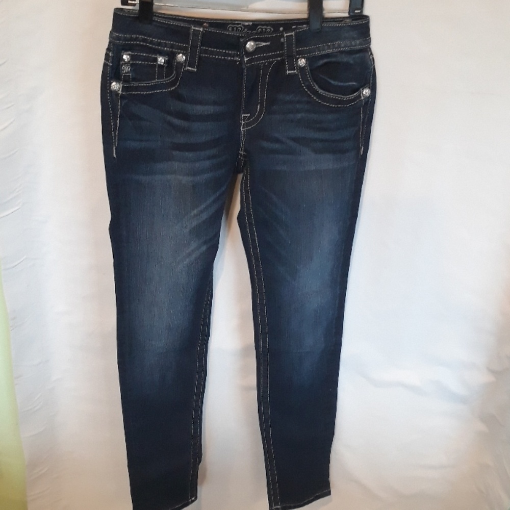 NWOT Miss Me Skinny Jeans embellished size 27 - Picture 5 of 8